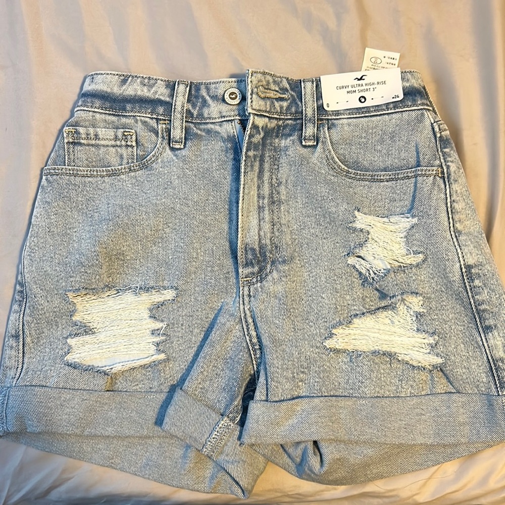 light wash Holister jean shorts size 24w- Never worn